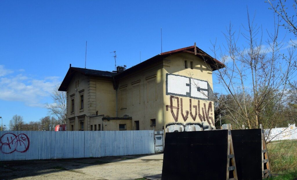 Budova nádraží Praha-Libeň dolní nádraží, 14.4.2018